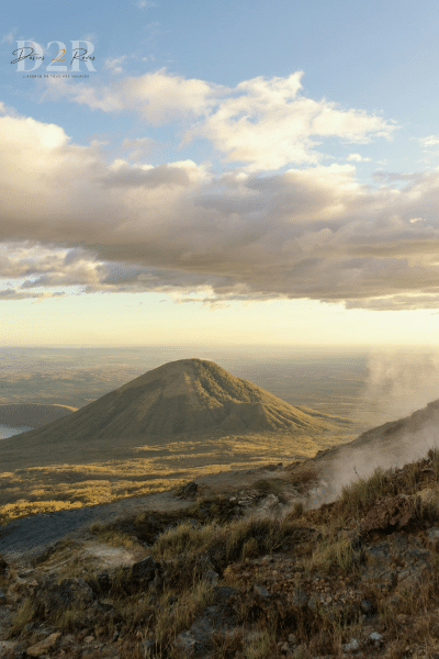 Vue de haut d'un volcna du Nicaragua