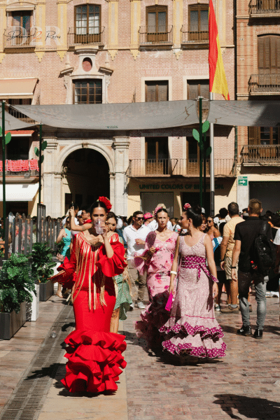 Femme prête à aller danser le Flamenco